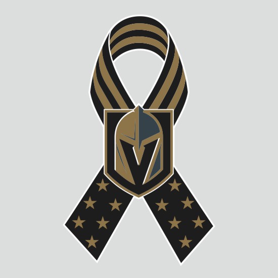 Vegas Golden Knights Ribbon American Flag logo iron on paper